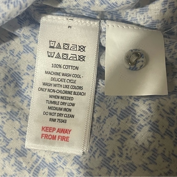 Joie NWT Blue & White Floral Button Up Sleeveless Collared Dress Size XL - Picture 5 of 8